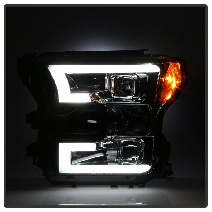 Light Bar DRL LED Smoke Projector Headlights <br>15-17 Ford F-150