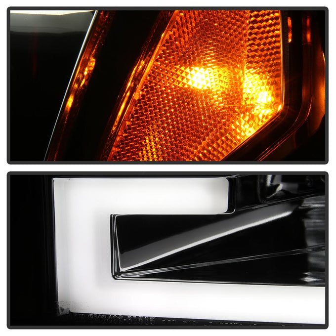 Light Bar DRL LED Smoke Projector Headlights <br>15-17 Ford F-150