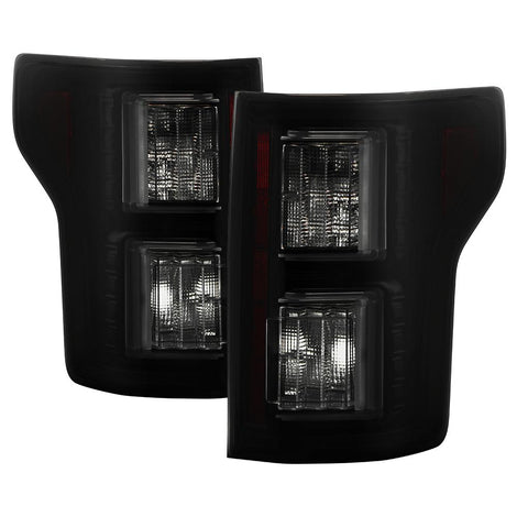 Black Smoke LED Tail Lights <br>15-17 Ford F-150