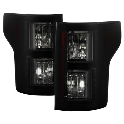 Black Smoke LED Tail Lights <br>15-17 Ford F-150