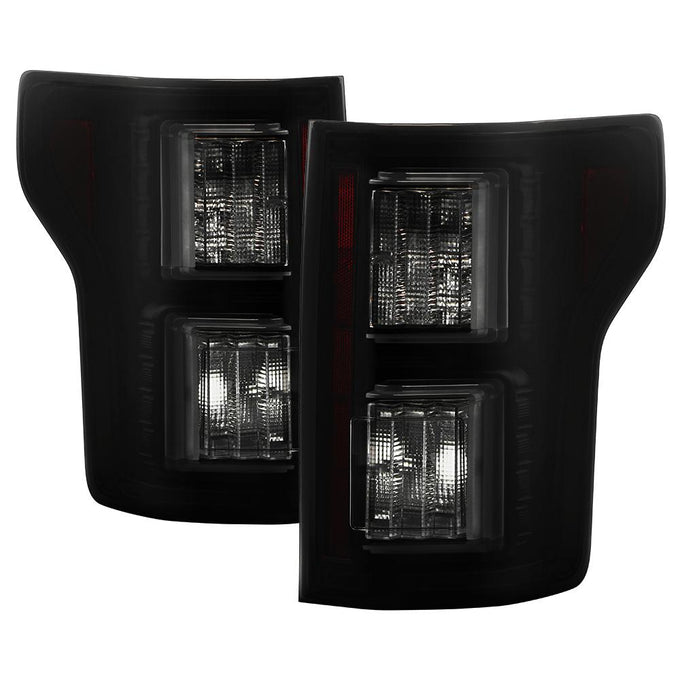 Black Smoke LED Tail Lights <br>15-17 Ford F-150