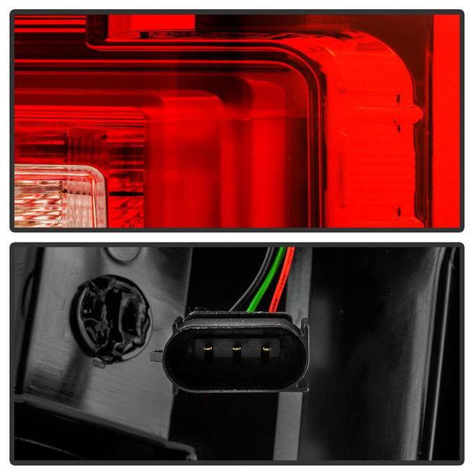 Red Clear LED Tail Lights <br>15-17 Ford F-150