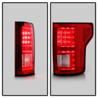 Red Clear LED Tail Lights <br>15-17 Ford F-150