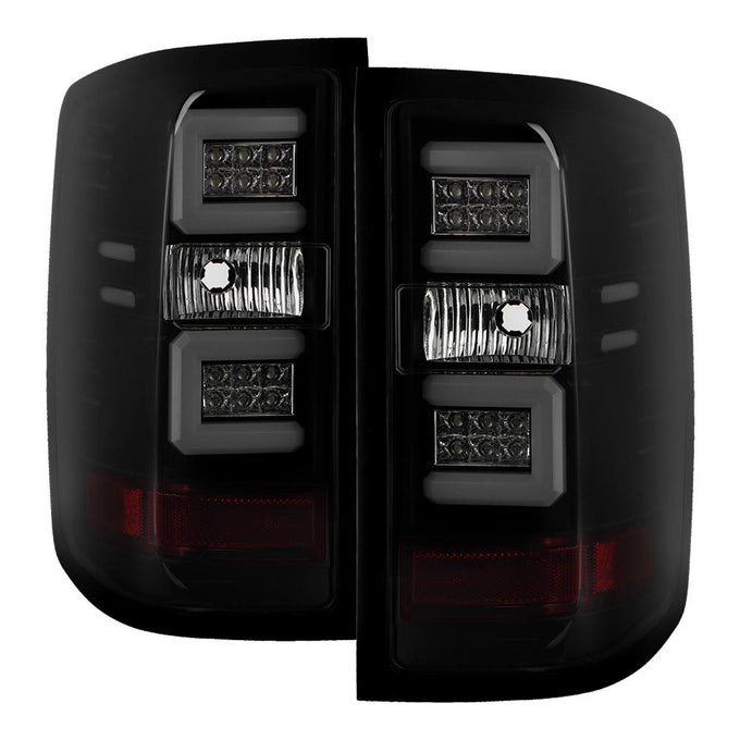 Black Smoke LED Tail Lights <br>16-18 Chevy Silverado 1500 16-19 2500 HD 3500 HD