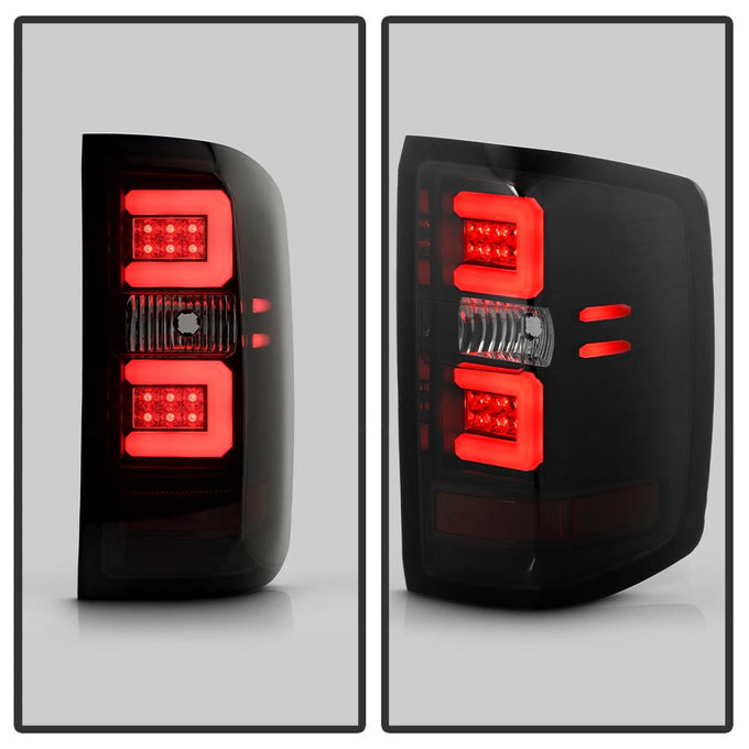 Black Smoke LED Tail Lights <br>16-18 Chevy Silverado 1500 16-19 2500 HD 3500 HD