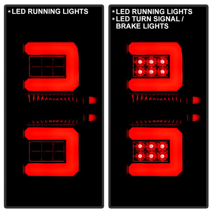 Black Smoke LED Tail Lights <br>16-18 Chevy Silverado 1500 16-19 2500 HD 3500 HD