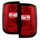 Red Clear LED Tail Lights <br>16-18 Chevy Silverado 1500 16-19 2500 HD 3500 HD