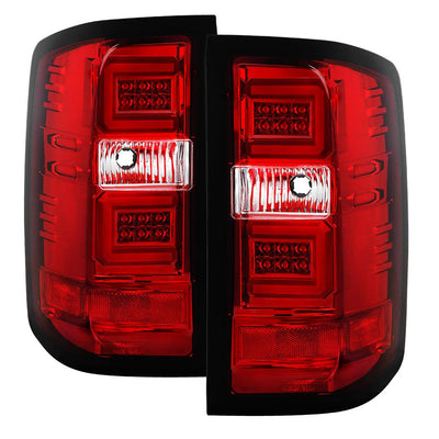 Red Clear LED Tail Lights <br>16-18 Chevy Silverado 1500 16-19 2500 HD 3500 HD