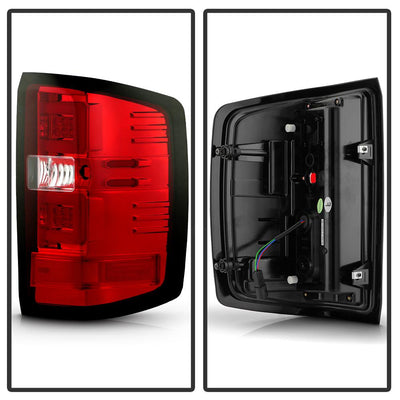 Red Clear LED Tail Lights <br>16-18 Chevy Silverado 1500 16-19 2500 HD 3500 HD