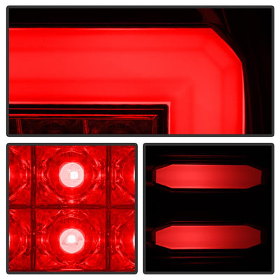 Red Clear LED Tail Lights <br>16-18 Chevy Silverado 1500 16-19 2500 HD 3500 HD