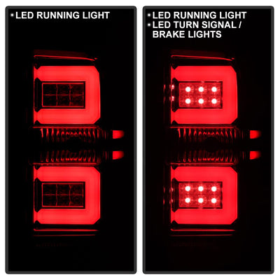 Red Clear LED Tail Lights <br>16-18 Chevy Silverado 1500 16-19 2500 HD 3500 HD