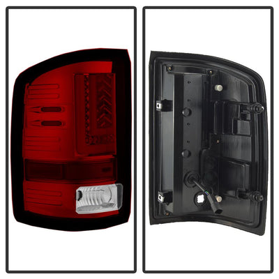 Red Clear LED Tail Lights <br>16-18 GMC Sierra 1500 16-19 2500 HD 3500 HD