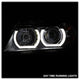 Version 2 Black Light Bar DRL Projector Headlights <br>06-08 BMW 3-Series