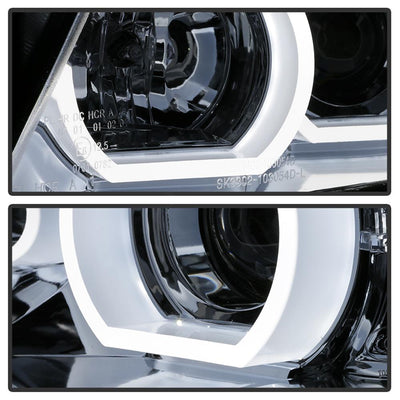 Version 2 Chrome Light Bar DRL Projector Headlights <br>06-08 BMW 3-Series