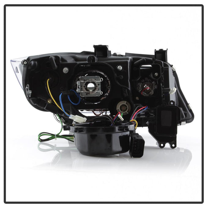 Version 2 Black Light Bar DRL Projector Headlights <br>06-08 BMW 3-Series