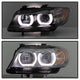 Version 2 Black Light Bar DRL Projector Headlights <br>06-08 BMW 3-Series