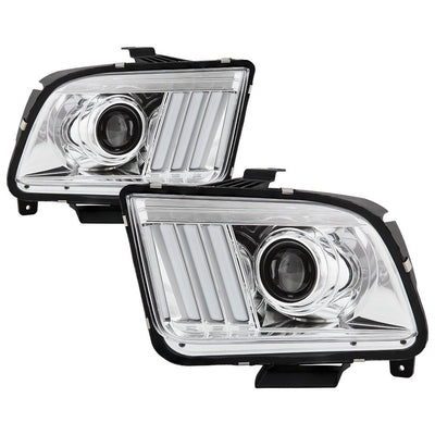Version 2 Chrome Projector Headlights <br>05-08 Ford Mustang