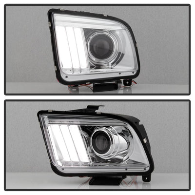 Version 2 Chrome Projector Headlights <br>05-08 Ford Mustang