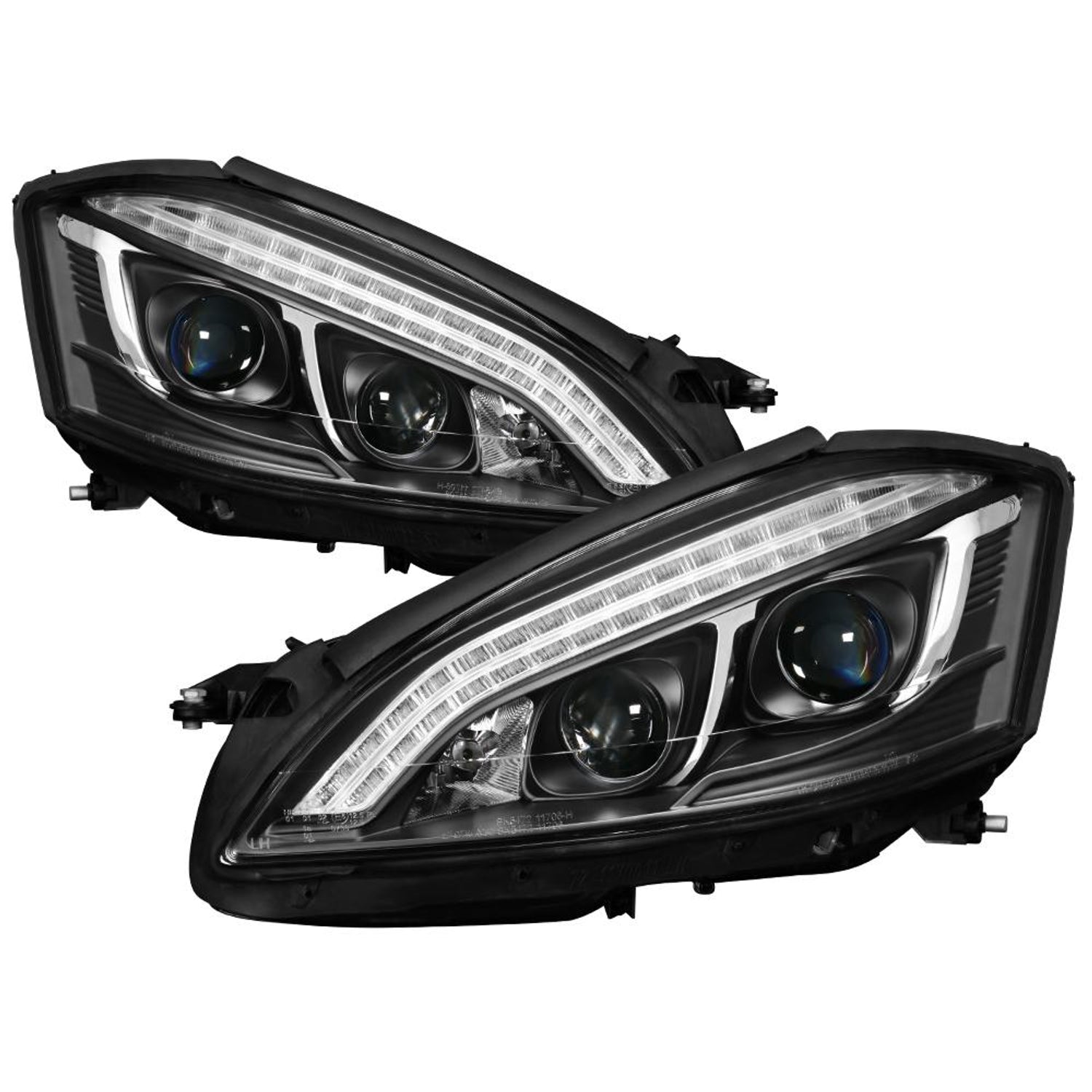 DRL LED Black Projector Headlights <br>07-09 Mercedes-Benz S550 S600 S65 AMG 08-09 S63 AMG