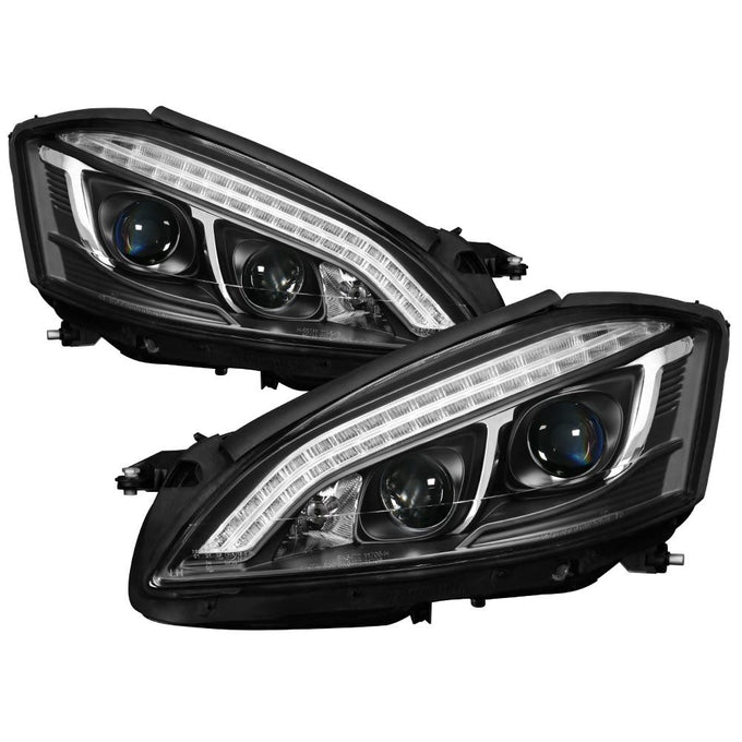 DRL LED Black Projector Headlights <br>07-09 Mercedes-Benz S550 S600 S65 AMG 08-09 S63 AMG