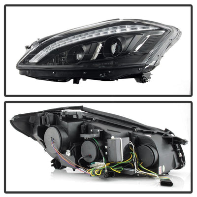 DRL LED Black Projector Headlights <br>07-09 Mercedes-Benz S550 S600 S65 AMG 08-09 S63 AMG