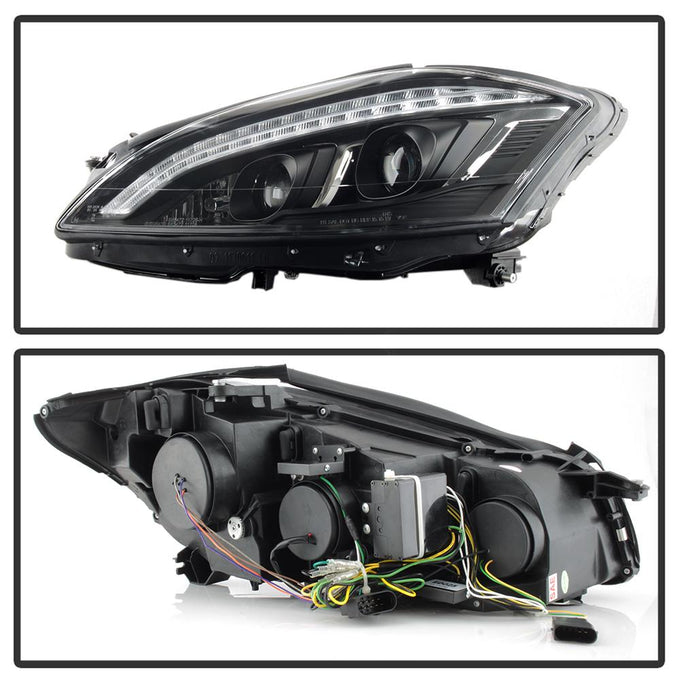 DRL LED Black Projector Headlights <br>07-09 Mercedes-Benz S550 S600 S65 AMG 08-09 S63 AMG