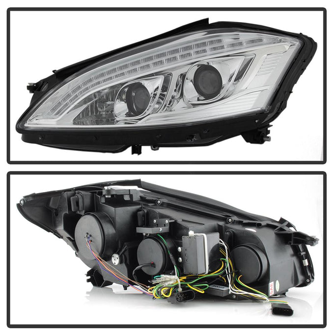 DRL LED Chrome Projector Headlights <br>07-09 Mercedes-Benz S550 S600 S65 AMG 08-09 S63 AMG