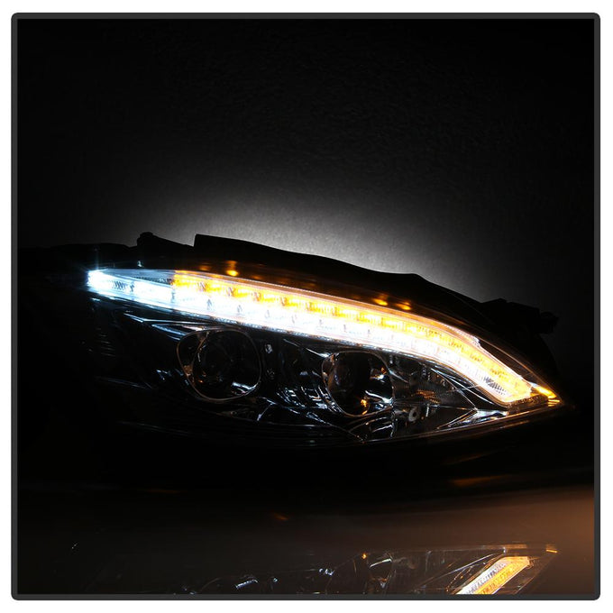 DRL LED Chrome Projector Headlights <br>07-09 Mercedes-Benz S550 S600 S65 AMG 08-09 S63 AMG
