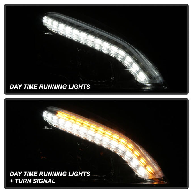 DRL LED Chrome Projector Headlights <br>07-09 Mercedes-Benz S550 S600 S65 AMG 08-09 S63 AMG