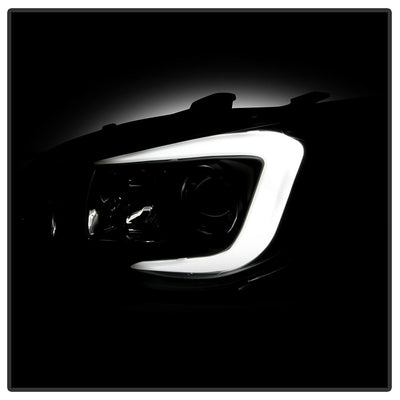 Light Bar DRL Black Projector Headlights <br>06-07 Subaru Impreza