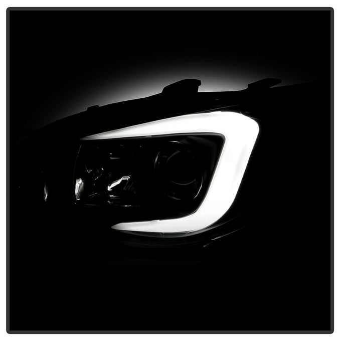 Light Bar DRL Black Projector Headlights <br>06-07 Subaru Impreza
