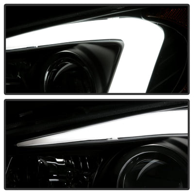 Light Bar DRL Black Projector Headlights <br>06-07 Subaru Impreza