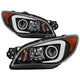 Light Bar DRL Black Projector Headlights <br>06-07 Subaru Impreza