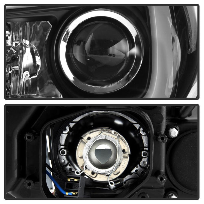 Light Bar DRL Black Projector Headlights <br>06-07 Subaru Impreza