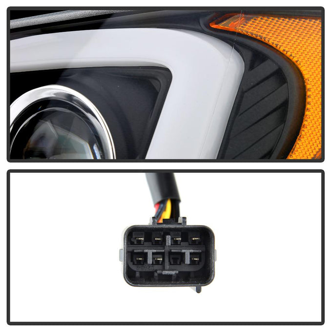 Light Bar DRL Black Projector Headlights <br>06-07 Subaru Impreza