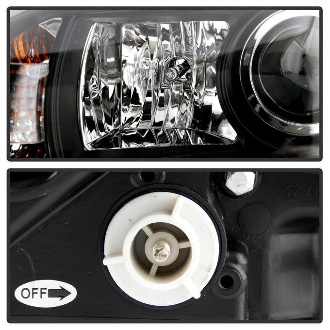 Light Bar DRL Black Projector Headlights <br>06-07 Subaru Impreza
