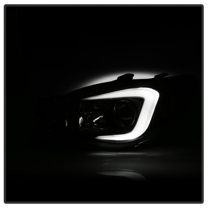 Light Bar DRL Black Projector Headlights <br>06-07 Subaru Impreza