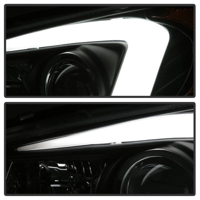 Light Bar DRL Black Projector Headlights <br>06-07 Subaru Impreza