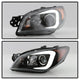 Light Bar DRL Black Projector Headlights <br>06-07 Subaru Impreza