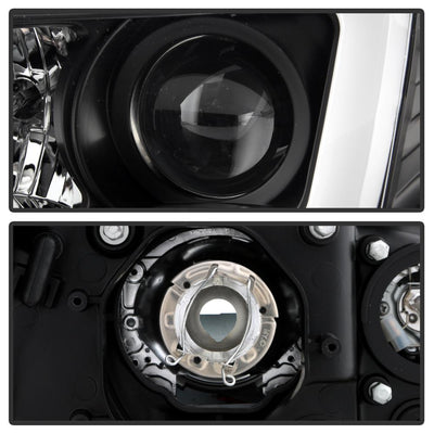 Light Bar DRL Black Projector Headlights <br>08-14 Subaru Impreza 12-14 Subaru WRX