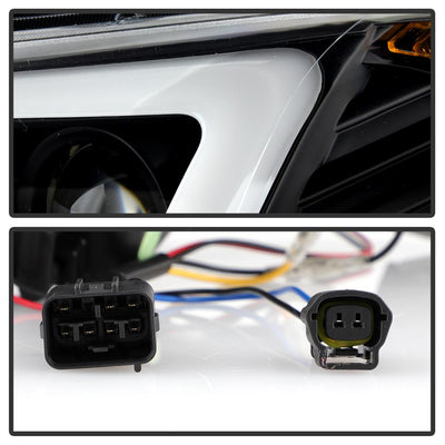 Light Bar DRL Black Projector Headlights <br>08-14 Subaru Impreza 12-14 Subaru WRX
