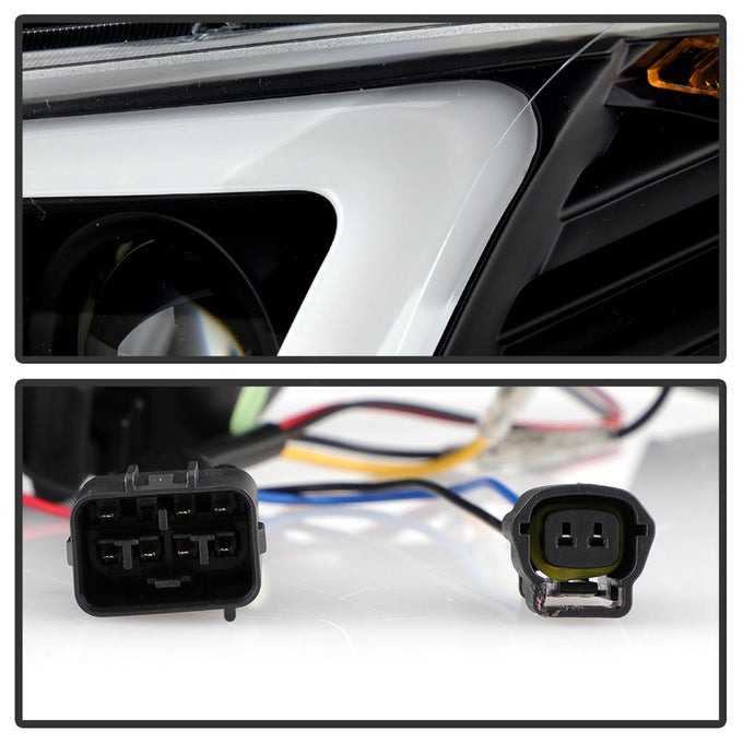 Light Bar DRL Black Projector Headlights <br>08-14 Subaru Impreza 12-14 Subaru WRX