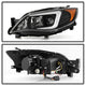 Light Bar DRL Black Projector Headlights <br>08-14 Subaru Impreza 12-14 Subaru WRX