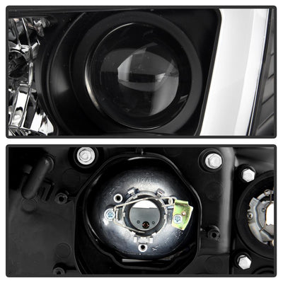 Light Bar DRL Black Projector Headlights <br>08-14 Subaru Impreza 12-14 Subaru WRX