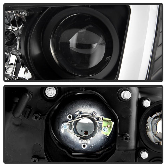 Light Bar DRL Black Projector Headlights <br>08-14 Subaru Impreza 12-14 Subaru WRX