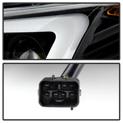 Light Bar DRL Black Projector Headlights <br>08-14 Subaru Impreza 12-14 Subaru WRX