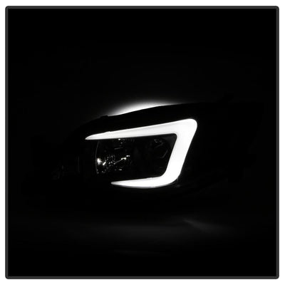 Light Bar DRL Black Projector Headlights <br>08-14 Subaru Impreza 12-14 Subaru WRX