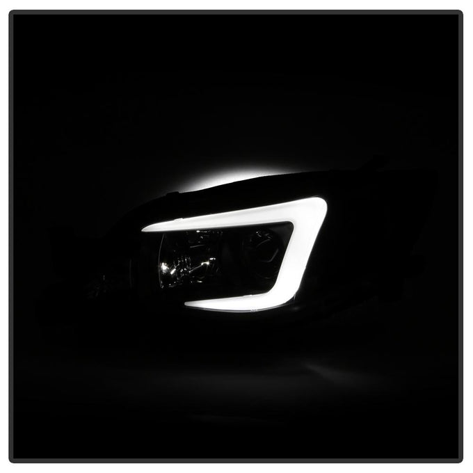 Light Bar DRL Black Projector Headlights <br>08-14 Subaru Impreza 12-14 Subaru WRX