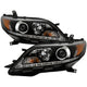 DRL LED Black Projector Headlights <br>11-17 Toyota Sienna