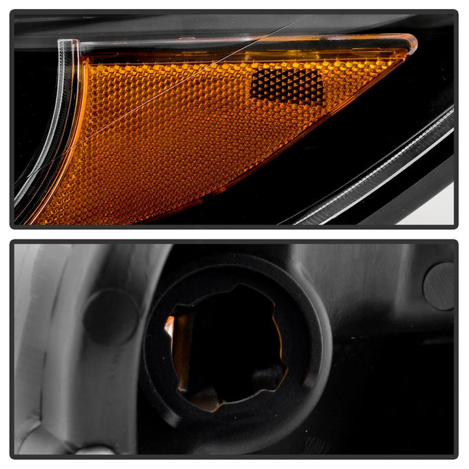 DRL LED Black Projector Headlights <br>11-17 Toyota Sienna
